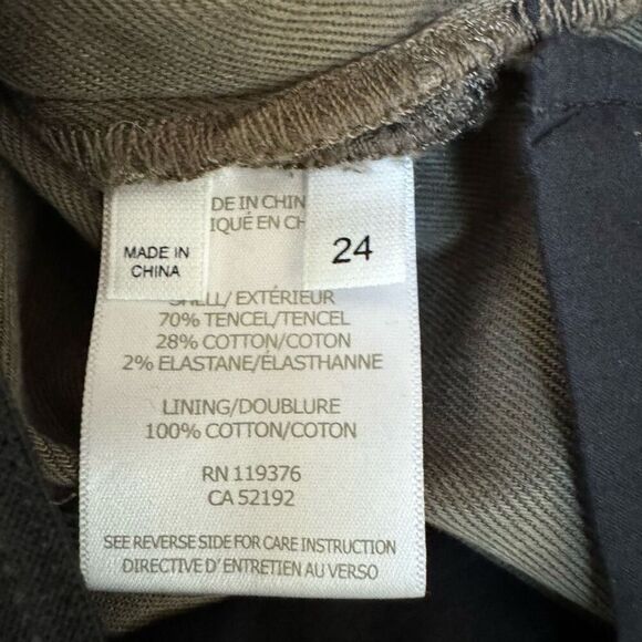 Helmut Lang Womens Coated Faux Leather Skinny Leggings pants Size 24 Green - Picture 4 of 7